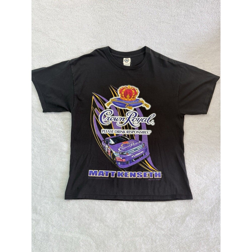 Race Car NASCAR Matt Kenseth Crown Royal T Shirt Double Sided Print Racing XL